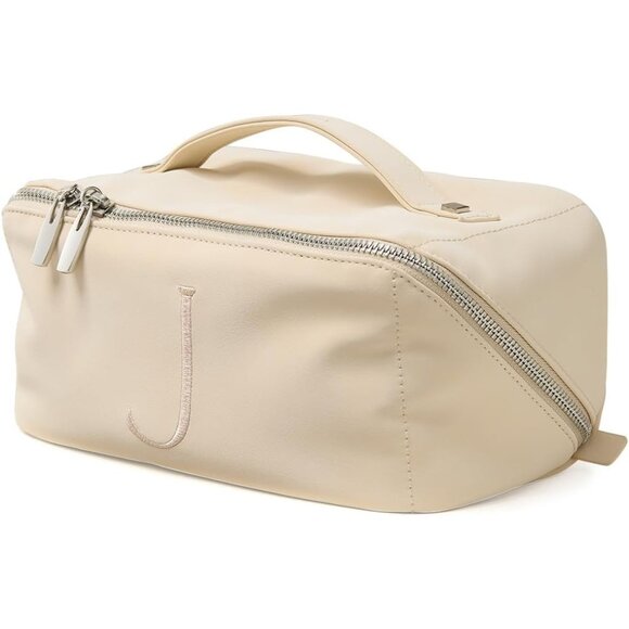 Women AV-Beige-J Large Capacity Cosmetic Travel Makeup Waterproof Portable Bag - Picture 1 of 7